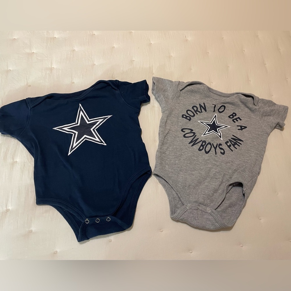 NFL Blue and Gray Bodysuits Baby Dallas Cowboys bundle
